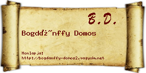 Bogdánffy Domos névjegykártya